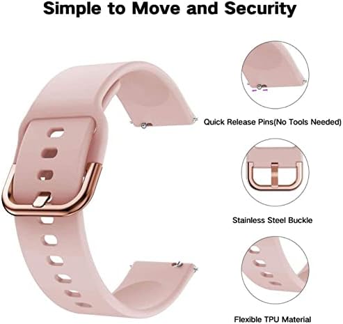 Ankang Smart Watch Bands para Garmin Venu/Venu2 Plus Vivomove HR Silicone Bracelet Straps Vivoactive 3/Forerunner245m 645 Pulseira