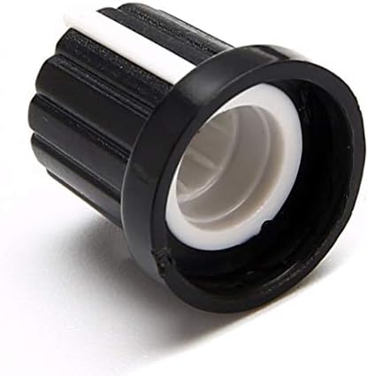 Kolesso 10pcs/lote 6mm potenciômetro de maçaneta de tampa de tampa de tampa de tampa de eixo de tampa de tampa do eixo de rosca de controle de botão de botão de botão de botão preto