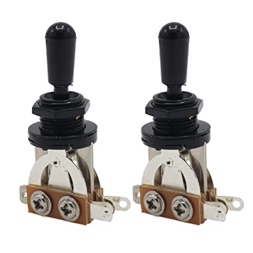 Cheerock 2pcs Guitar Electric Switch de 3 vias, interruptor de captação de guitarra, interruptor de seletor de guitarra,