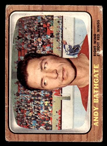 1966 Topps 44 Andy Bathgate Detroit Red Wings Fair Red Wings