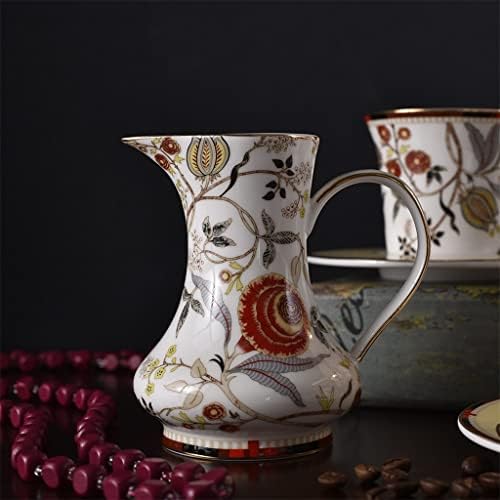 Zhuhw European Vintage Flower Padrão de café Cerâmica Conjuntos de café Copo Poter 15 PCS PENOS FEM DE TEMPO DE TEMOS DE BEA