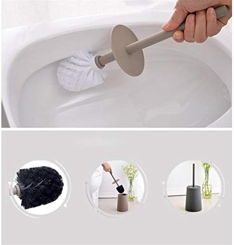 Mett Firm Bashread com uma escova de vaso sanitário base, escova de limpeza à prova de respingos para acessórios