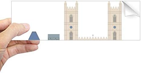 Diythinker Canada Marco e Cidade da Igreja Retângulo Bumper Sticker Notebook Decalque de janela