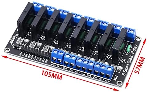 Módulo de retransmissão Estado sólido Estado sólido Alto nível 5V 12V 24V DC 1 2 4 8 canal Módulo de relé de estado sólido 1PCS