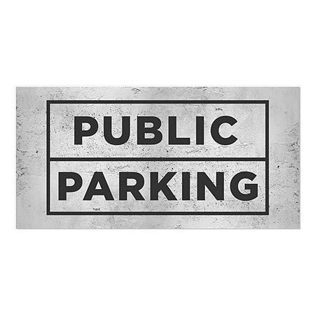 CGSignLab | Janela de estacionamento público -grisalha Banela se apegando | 24 x12