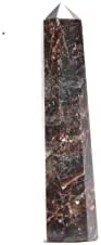 Jet Garnet Obelisk 4 polegadas aprox. 70-100 GMs energizados energizados autênticos pedras gemos de cristal genuíno de cristal internacional de terapia de cristal
