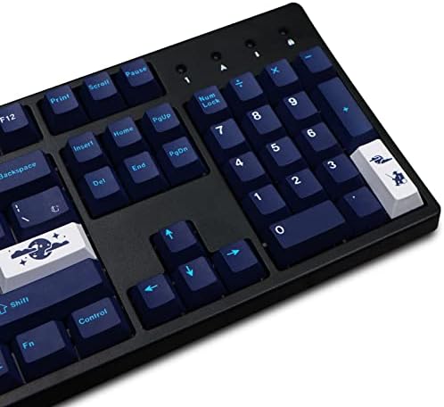 MOLGRIA BLUE HELLCAPS, PBT Keycaps 129 Conjunto para teclado para jogos, CHERRY PERFIL DYE SUBLIMAÇÃO CASSA CUDDADA CERDENTE