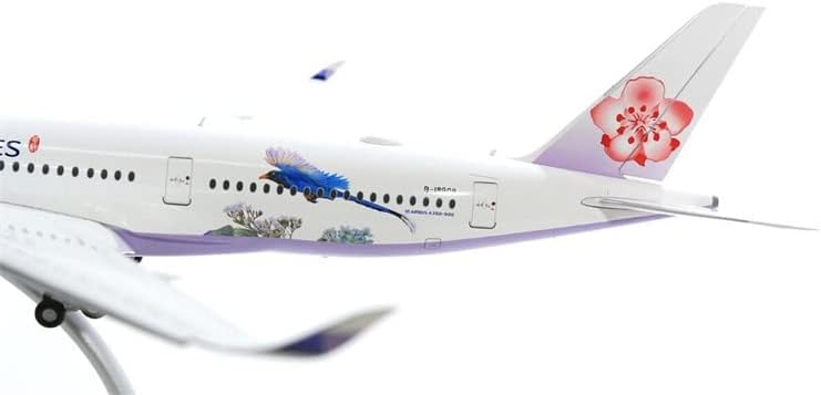 JCWINGS China Airlines Airbus A350-900 B-18908 Urocissa Caerulea Flap Down com Stand Limited Edition 1/200 Aeronave Diecast