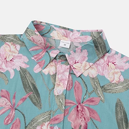Camista Lady Tirina Camisa de moda casual de manga curta Top Hawaii Floral Tops Tops masculinos Shorts