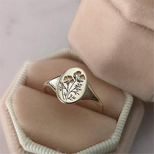 Anéis de casamento para mulheres tendência de moda Metal Retro retro geométrico Anel de correspondência para mulheres Anel de