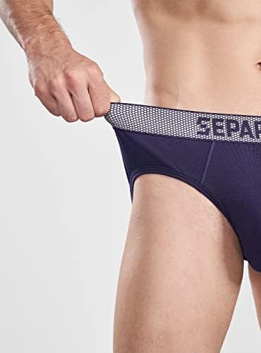 Separatec Men's Soft Cotton Modal Dual Bolsa de Roupa Bulge Aprimorando Brincadeiras de Biquíni Low Rise 2-3 pacote