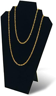 7th Velvet 6pcs/ pack 12.5 polegadas de colar de veludo preto Organizador de jóias de joias de veludo exibições com suporte reforçado