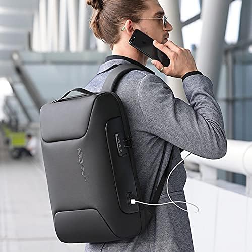 NYF3UFA Travel Laptop Mackpack, Backpack de laptops duráveis ​​anti -roubo de negócios com porta de carregamento USB, notebook de 15,6 polegadas