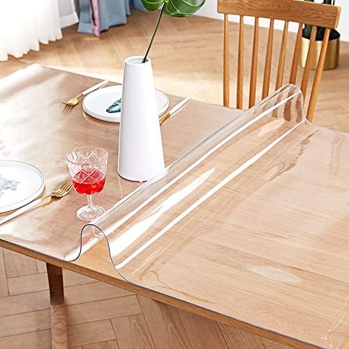 Talha de mesa de PVC de tamanho multi-tamanho, tampa de mesa resistente a manchas para a tampa da mesa à prova de arranhões à prova de arranhões para a mesa de jantar Tabela 2.0 mm de espessura 80x140cm