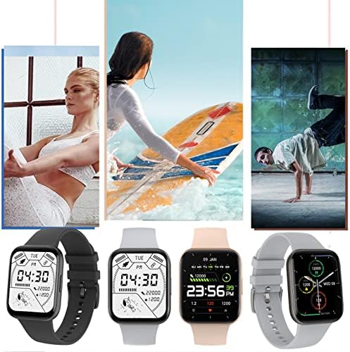 Relógio inteligente - Atividade Tracker de fitness com freqüência cardíaca Monitor Smart Watch Compatível com iPhone Samsung Android iOS IP68 Monitor de pressão arterial à prova d'água Bluetooth Lembrete da mensagem