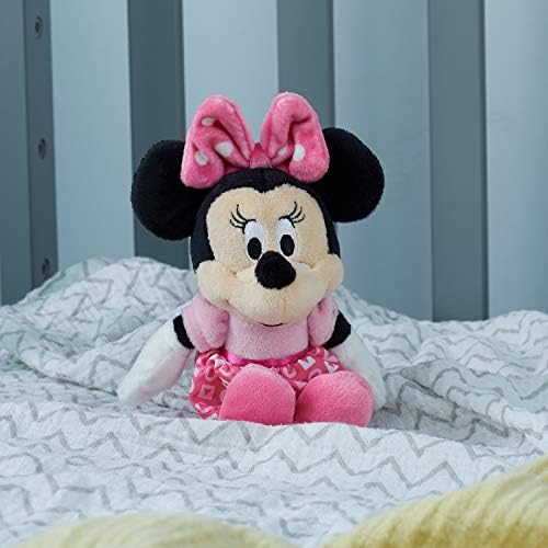 Crianças preferiram a Disney Baby Minnie Mouse Mini Jingler de pelúcia de pelúcia de pelúcia, 6,5 polegadas