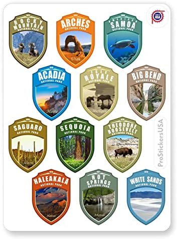 1,4 x 2,0 Esquecimentos de coleção Shields Conjunto 63 Parques Nacionais EUA. Mapa dos Parques Nacionais dos EUA.