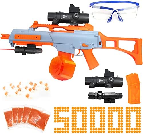 Jogos ao ar livre Splat Splatter Electric Automatic 2 Modos com óculos de óculos e 50000+ para meninos meninas com mais de 8