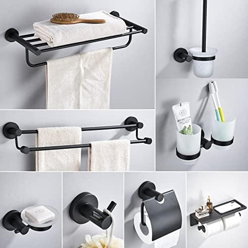 Conjunto de hardware do banheiro, suporte de papel, barra de toalha, porta -escova de vaso sanitário, toalha de toalha