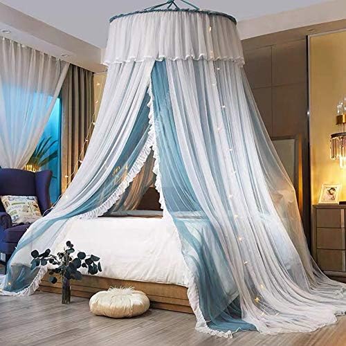 Qulaco princesa cama copa para decoração de quarto infantil tenda pendurada rede de cortina para crianças caça casa