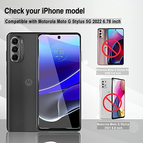 Foneskream [3 + 2 pacote] Compatível para Motorola Moto G Stylus 2022 Protetor de tela + Protetor de câmera Case de vidro temperado amigável