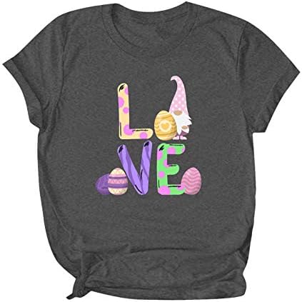 Feliz camiseta da Páscoa para mulheres Rabbit Graphic Camise