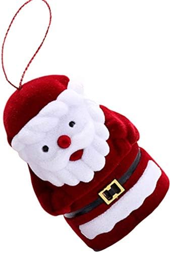 Caixa de jóias de Natal AMOSFUN Papai Noel Shape Shape Casal Ring Box Brincho Jóias Casa de Jóias para Jóias para Engajamento da Proposta Decoração de Partes