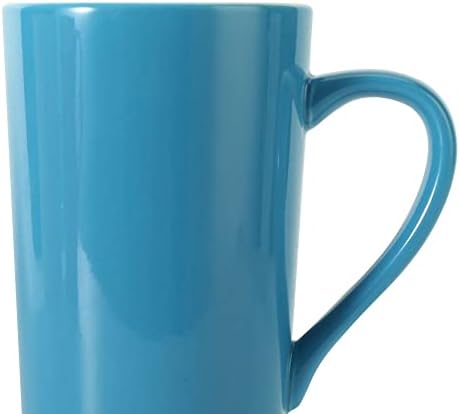 Kit feliz caneca de café grande, canecas altas de café com conjunto de canecas de cerâmica de 6,18 onças para café, chá, cacau, xícaras de café cerâmica, xícara de chá