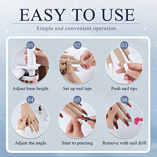 Prática de treino de unhas Mão com 200 PCS Pacote de Nails com Manicure Hand Practice with 100pcs