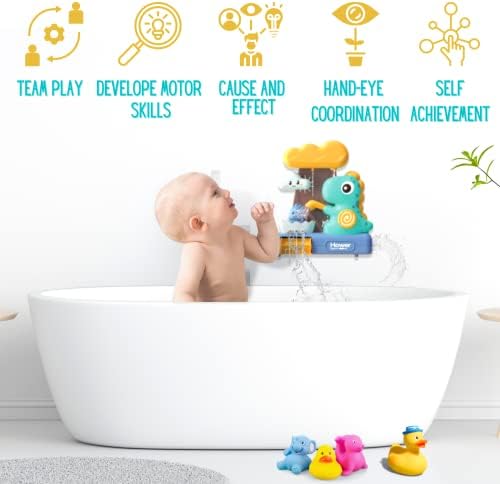 Bath Toys Set - Wind Up Ducks Fishing Game - Wall Toy Baby Bundle - Mold Free- Design aprimorado, amigável para crianças