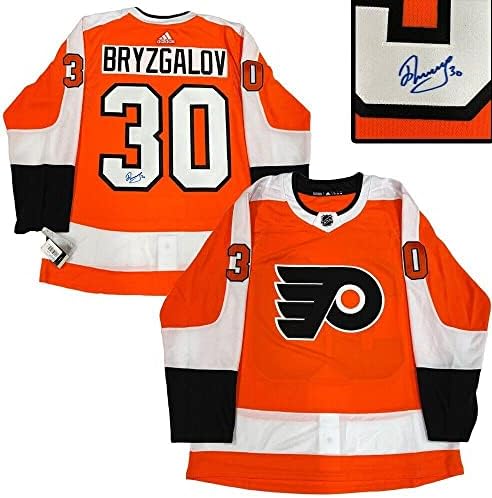 Ilya Bryzgalov assinou a Philadelphia Flyers Orange Adidas Pro Jersey - Jerseys Autografada da NHL