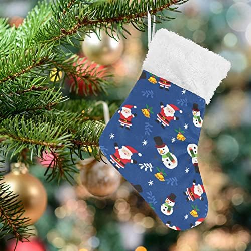 Jstel Xmas Santa Claus Christmas Solfing Meias 6 Pacote Pequeno Natal Holiday Holding Solfing meias para Decorações de festa na árvore de Natal Presente, 64