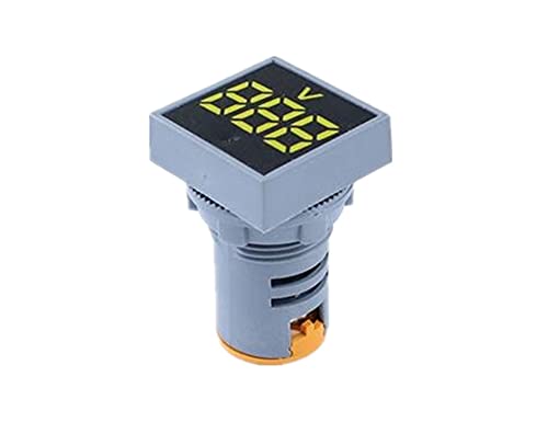 Nunomo 22mm Mini Voltímetro Digital quadrado AC 20-500V Volt Volt Tester Tester Medidor LED LED Indicador Lâmpada Display