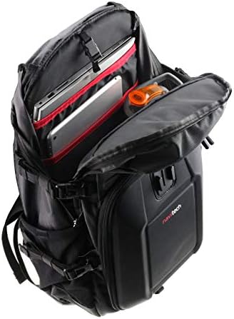 Backpack da câmera de ação da Navitech e kit de combinação de acessórios de 18 em 1 com cinta de tórax integrada compatível com o Crosstour CT9000 | Câmera de ação 4K de SendOw 4K | Câmera de ação actionPro x7