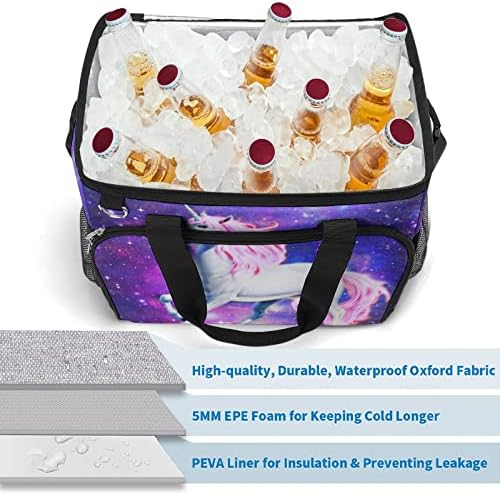 Pacote de ombro mais frio da caixa de gelo portátil com bolsa de gelo portátil com bolsa de saco portátil com bolso lateral para compras para compras de compras de compras