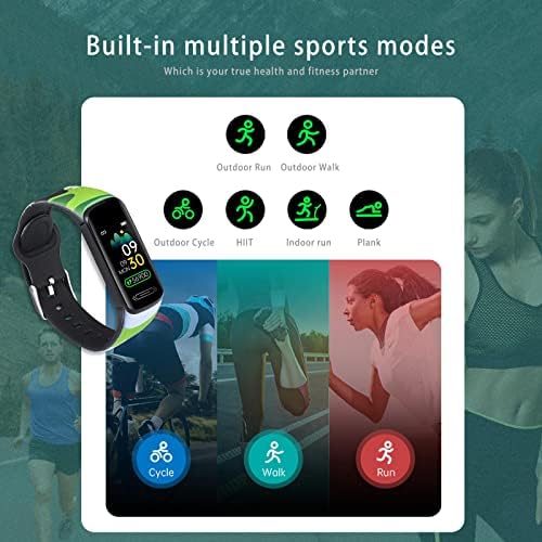 Feilok Slim Fitness Tracker com freqüência cardíaca, pedômetro e monitor de sono, rastreadores de atividades à prova d'água