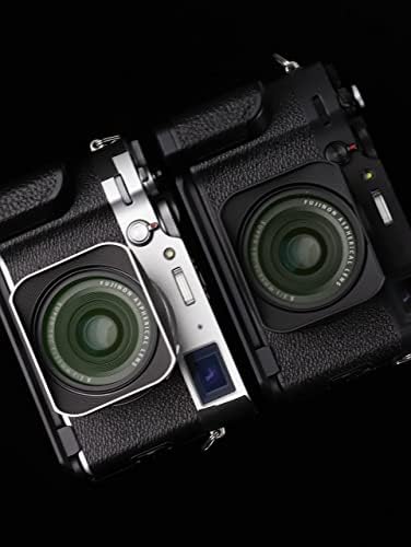 HAOGE LH-X200S Square Metal Lens Hood com tampa de metal anel de adaptador de 49 mm para fujifilm fuji x100v x100f x100t x100s x70 fuji acessórios de câmera foto