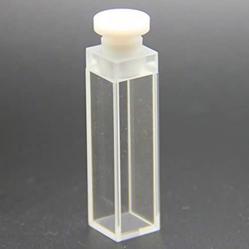 Cuveta de quartzo de fluorescência Adamas-beta 17,5 ml com rolha, caminho de luz de 50 mm, 4 lados transparentes Cuvette para espectrofotômetro