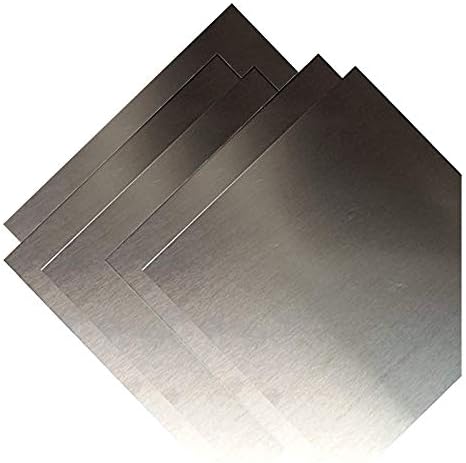 Espessura Yuesfz 1mm, 150 × 200/200 × 200mm, 6061 Folha de metal de placa de alumínio Fácil de polir, para artesanato e