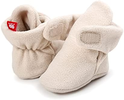 Botas de velo do bebê tmeog recém-nascidas chinelas quentes de criança infantil botas de inverno com fundo não deslizante