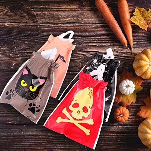 Soimiss 50pcs Creative Halloween Pe Drawstring Bag Saco de Bolsa de Armazenamento Decorativa de Pacotes de Pacotes Bolsa de Presentes