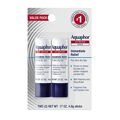 Spray corporal de pomada aquáfora - hidrata e cura a pele seca e áspera - 3,7 oz. Spray Can & Lip Repair Stick, protetora labial, multipack hidratante do protetor labial, 2 contagem