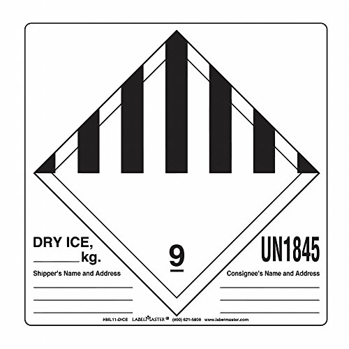 LabelMaster HML11-DICE Rótulo de gelo seco, Hazmat, 4,75 x 4