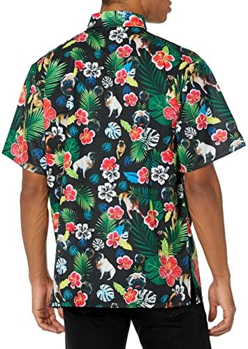 Funny Guy Caneadores Mens Hawaiian Button Button Down Sleeve Shirt
