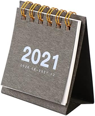 Tofficu 1 PC 2021 2021 Mini calendário de mesa portátil Cavalino portátil 2020-2021 Calendário calendário calendário preto Cavaleiro