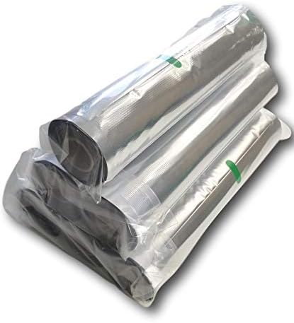 Mylar Vacuum Seal 8 x16 'ou 11 x16' Rolls | Steelpak texturizado/rolos de vácuo de alumínio texturizados/em relevo para criar sacos de selador de vácuo de tamanho personalizado