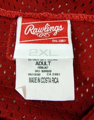 Clearwater Threshers 56 Game usou camisa vermelha 2xl DP13289 - Jerseys MLB usada para jogo MLB