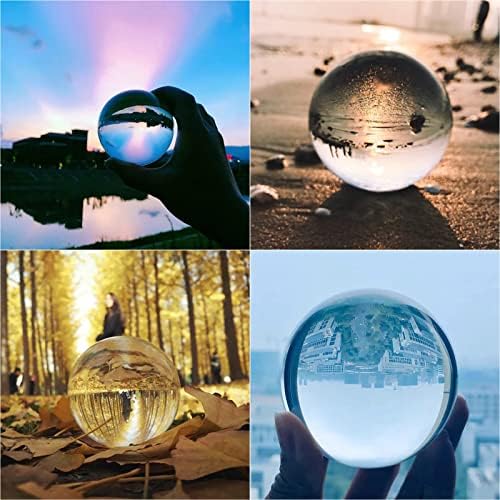 Spokki 2 Pack Ball Crystal With Stand for Photography, 2,36in/3.15in K9 Crystal Lens Ball Acessórios para fotografia, bola