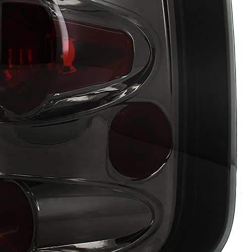 Luzes traseiras de lente de fumaça de ajuste especificador compatível com 2004-2008 Ford F-150 Styleside, esquerda + conjunto do par