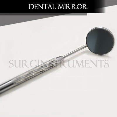 12 PCS espelho de boca dental com alça 5 entréssura odontológica cirúrgica